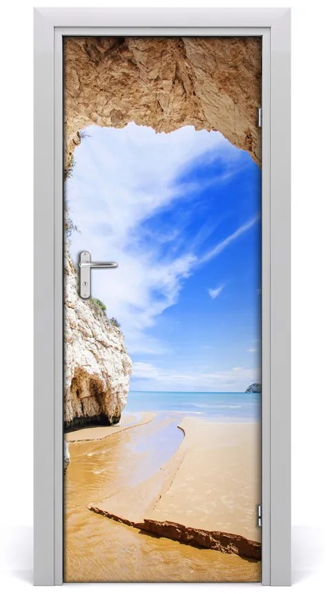 Ajtó tapéta A barlang a tenger 75x205 cm