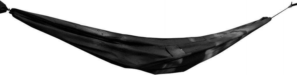 Függőágy TigerWood Szitakötő V1 long Fekete erős strapabíró 350cm-től 230kg-ig