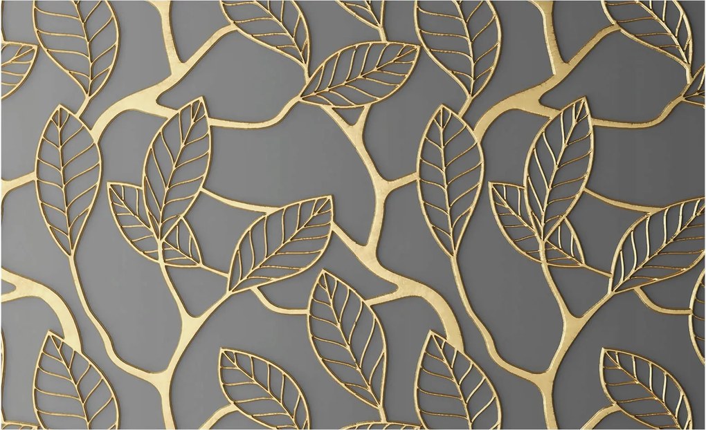 Design fotótapéta Flizelin falra Elegáns levelek 416x254 Ragasztó