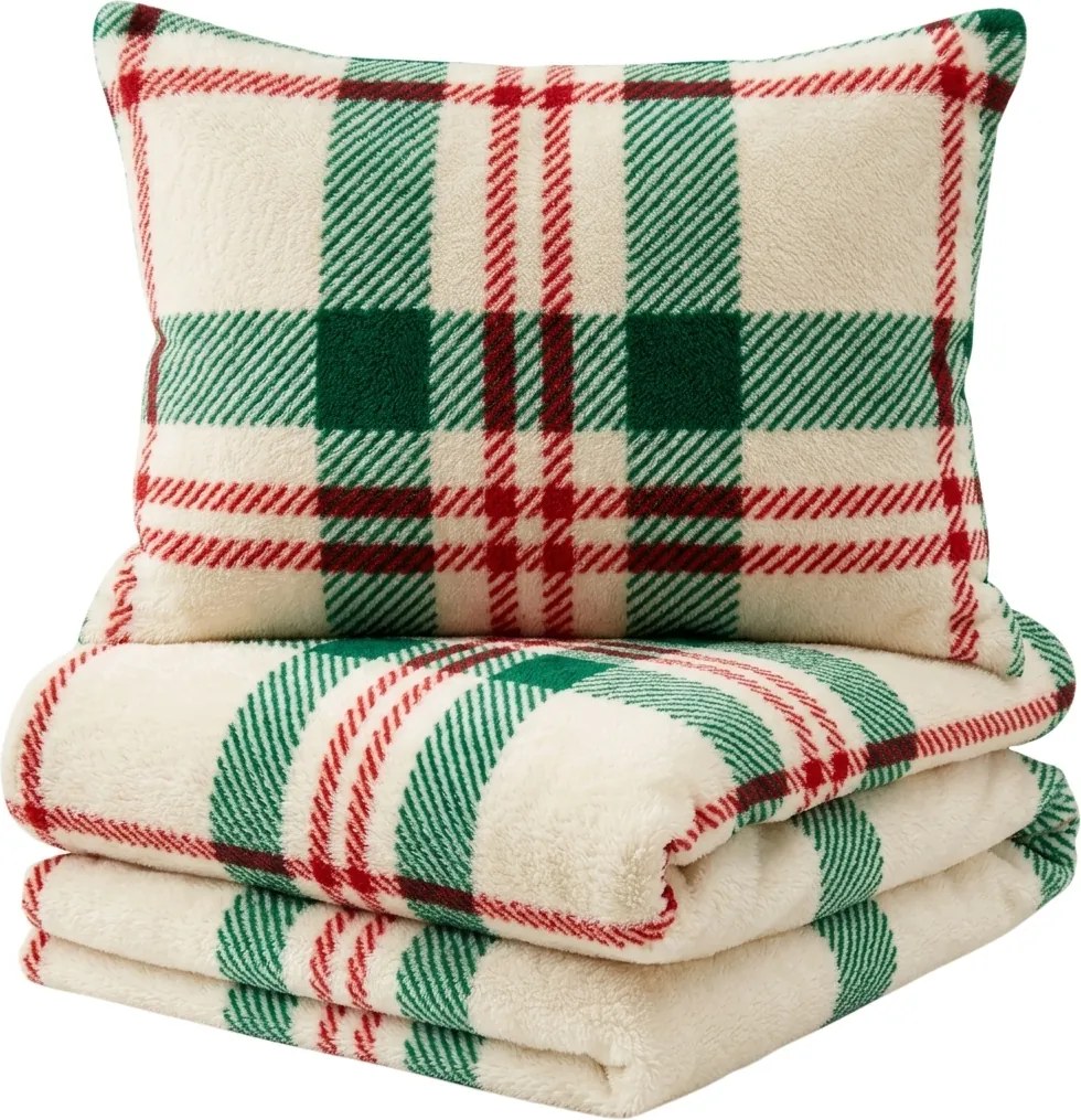 Mikroplüss ágyneműhuzat WINTER PLAID színes Ágyneműhuzat mérete: 2 db 70 x 90 cm | 200 x 220 cm