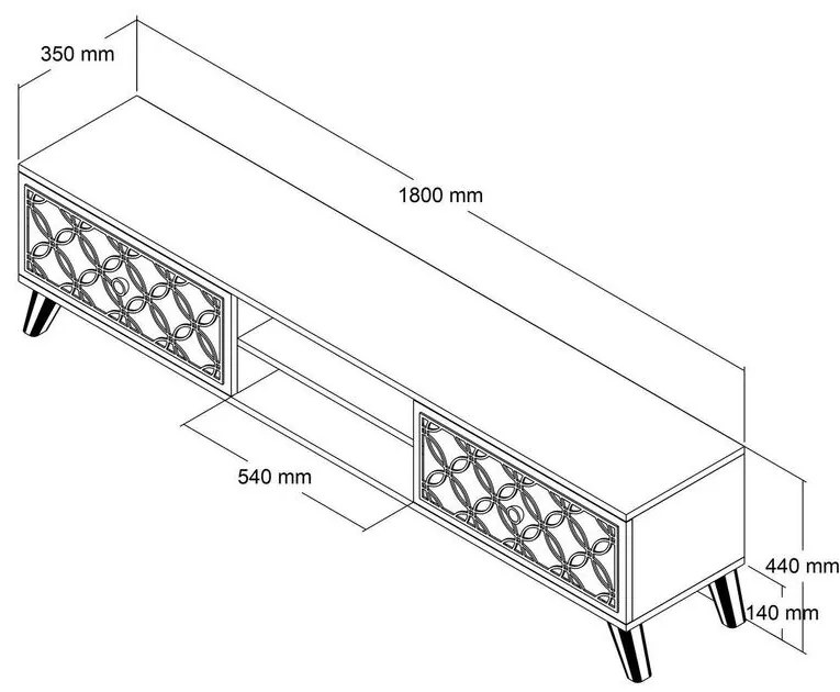 TV szekrény Class - Walnut