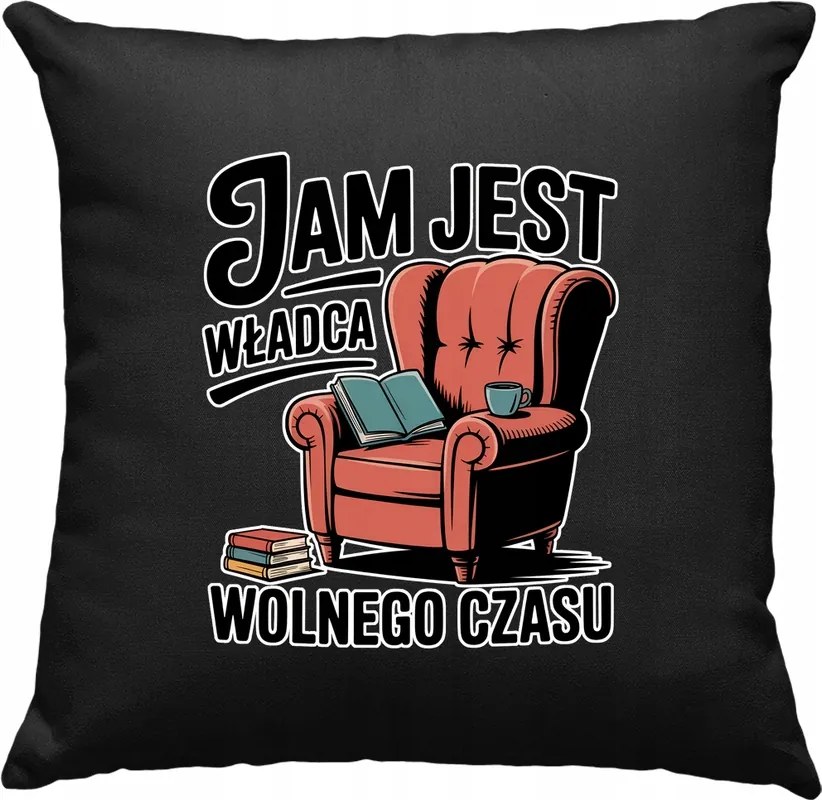 Nyugdíjas szabadidő uralkodó párna 2 fekete