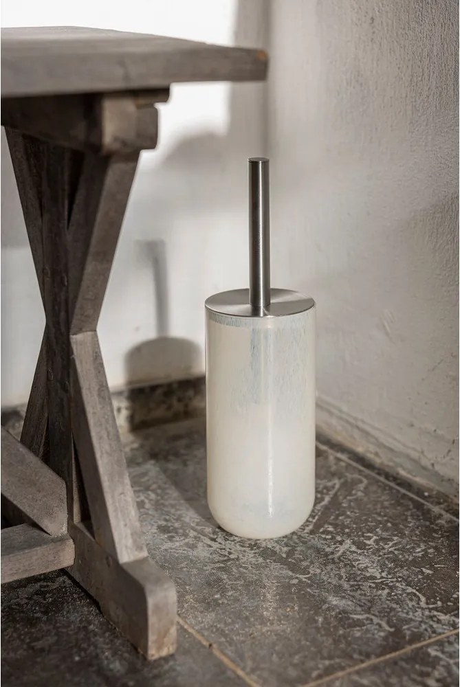 Krémszínű üveg WC-kefe Opal – Mette Ditmer Denmark