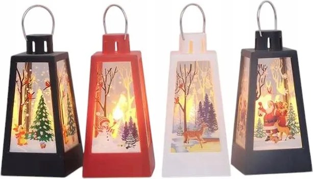 Karácsonyi Led Lámpa Téli Motívummal 12,5 CM Dekoráció