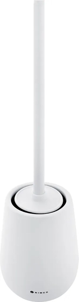 Nimco Tabo WC-kefe, kerámia kagyló, fehér por, rozsdamentes acél nyél Ta 3194-05_