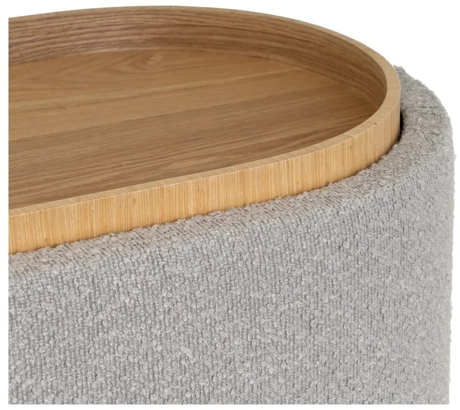 Világosszürke buklé puff – Casa Selección