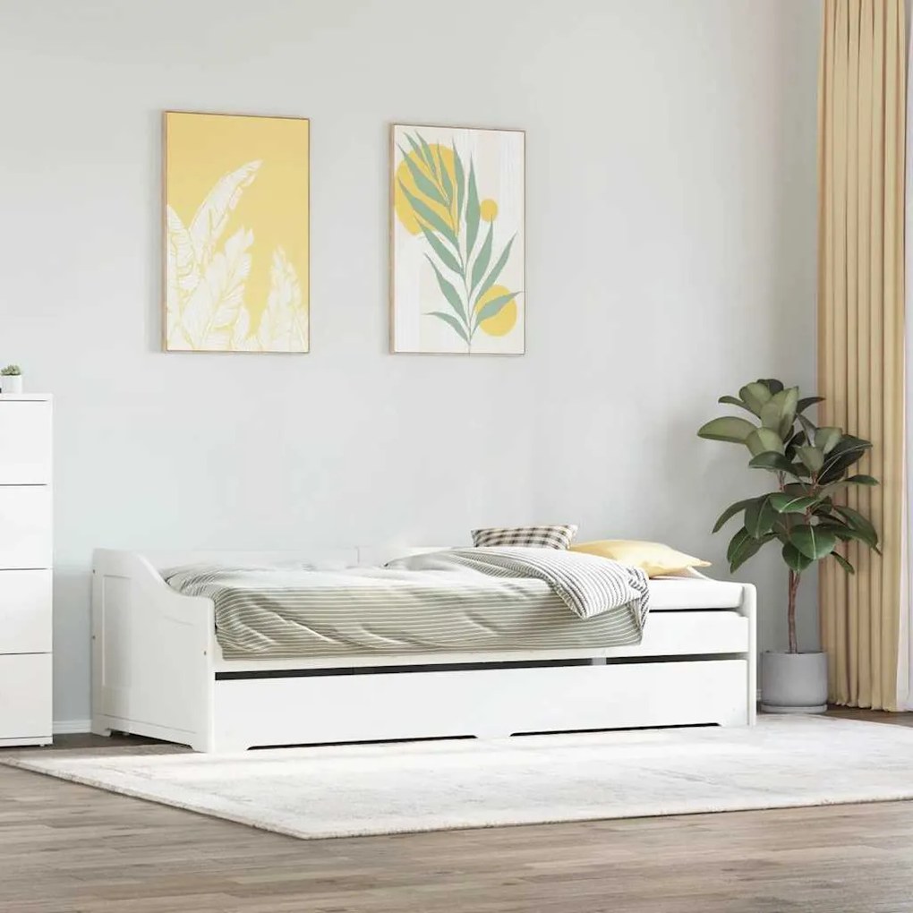 fehér nappali ágy matrac nélkül IRUN 90x200 cm