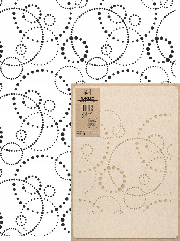 Festősablon Ismételhető Többször felhasználható 59x95cm Tapéta Kör Univerzális Kerekek