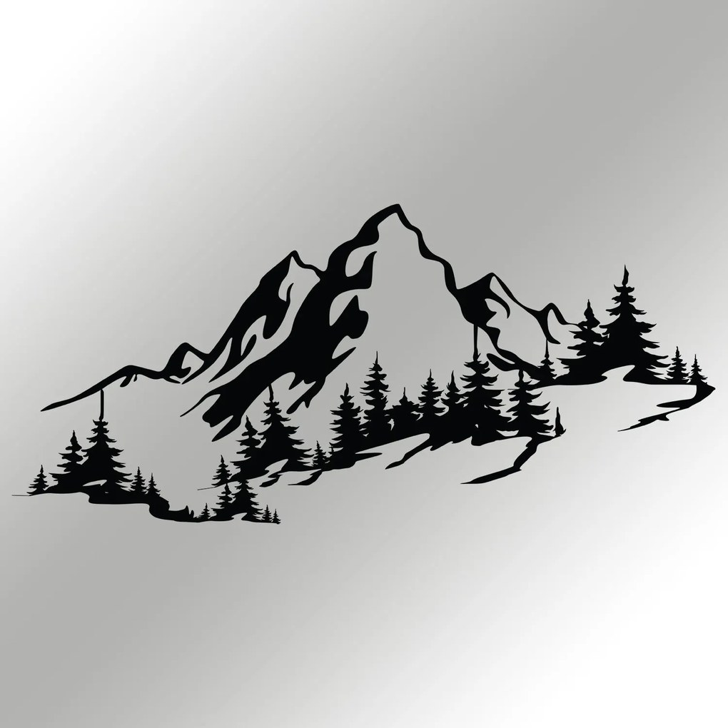 Fém fali dekoráció, Mountain 3