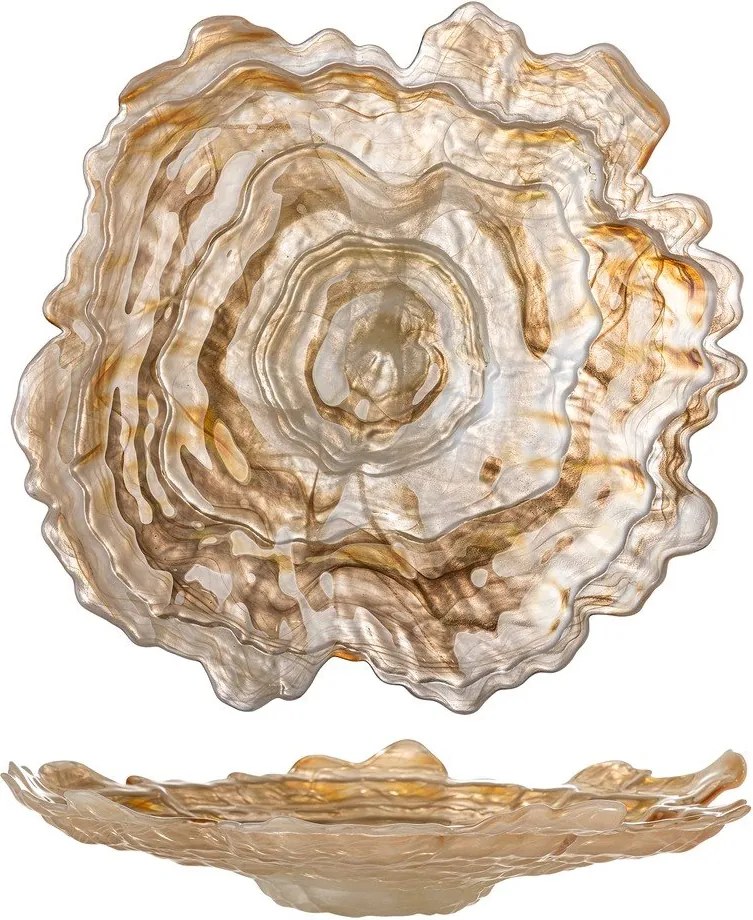 Bézs üveg tál ø 38,5 cm Asimi – Bloomingville