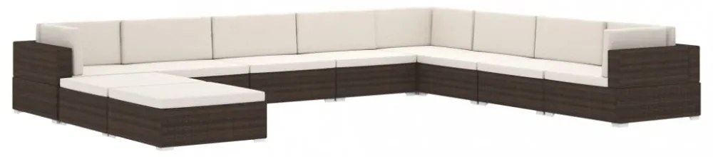 vidaXL 1 db szürke polyrattan moduláris sarokfotel párnákkal