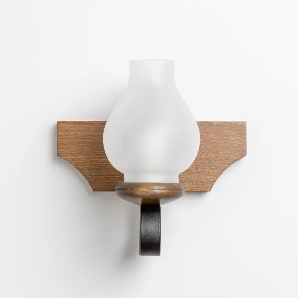 Brilagi - Fali lámpa QUEEN 1xE14/40W/230V bükkfa/dió