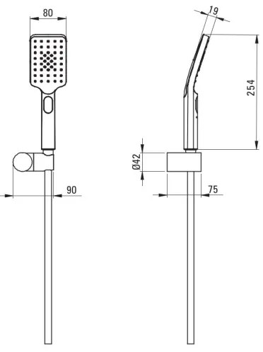 Deante NGA_N41K - ALPINIA fekete zuhanykészlet