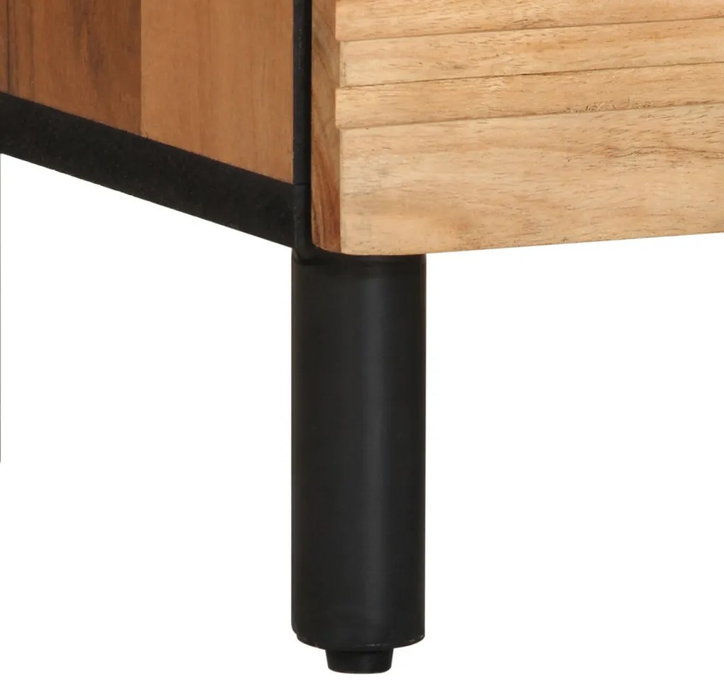 vidaXL Éjjeliszekrény fiókkal Barna 50 x 33 x 62 cm Tömör akácfa