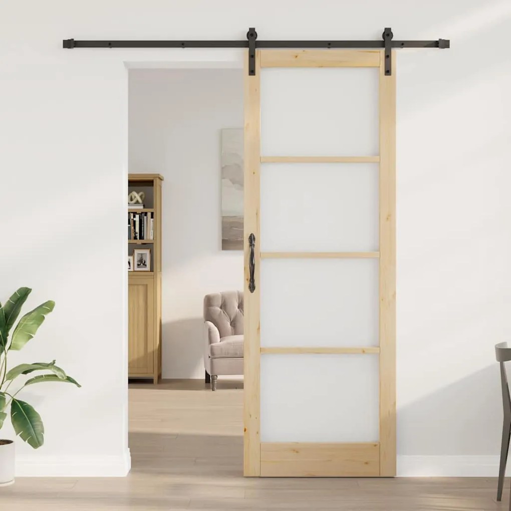Csúszóajtó Egyéb ORKDAL Barna 83 x 232 cm Fa és fém
