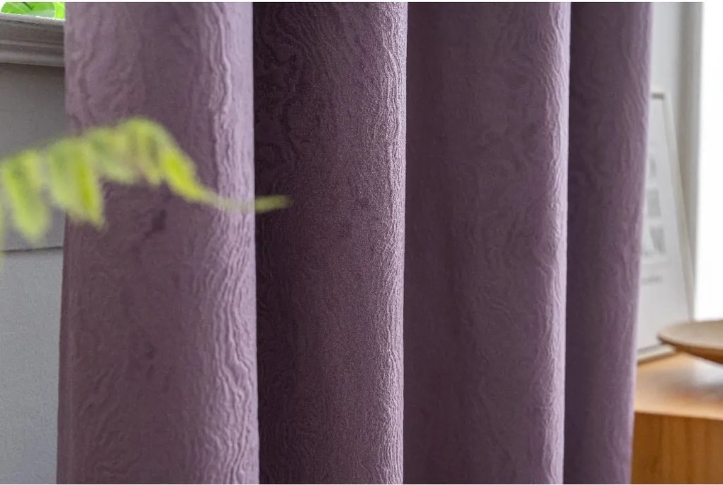 Sötétítő függöny DUNES VELVET 140x250 cm, lila Felfüggesztés: Fém gyűrűk