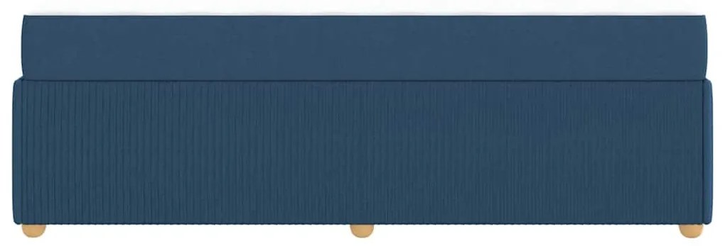 Ágykeret matraccal matracmal Kék 80 x 200 cm szövet