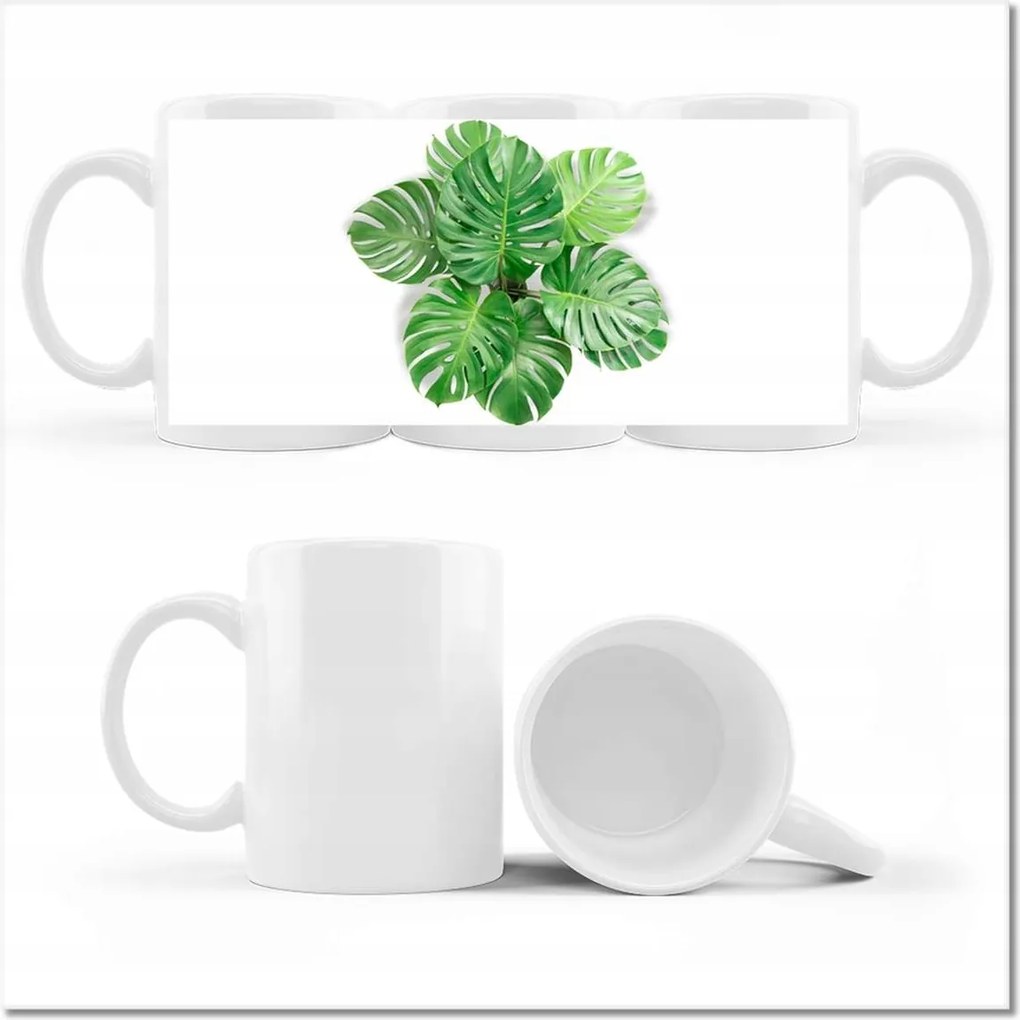 Lyukacsos monstery levelek mintás bögre