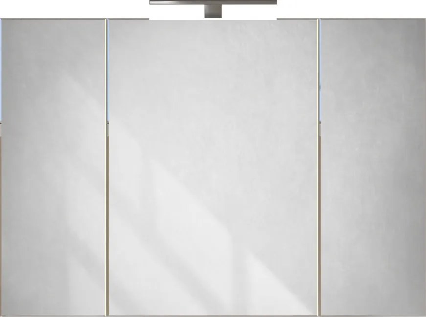 Piramida AKVA Tükrös fürdőszobai szekrény - LED világítással - 100 x 69 x15cm