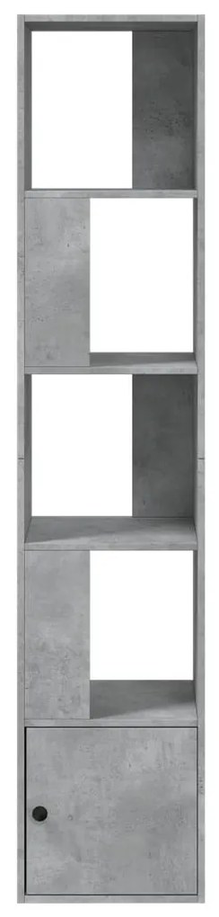 betonszürke szerelt fa könyvespolc 40 x 36 x 189 cm
