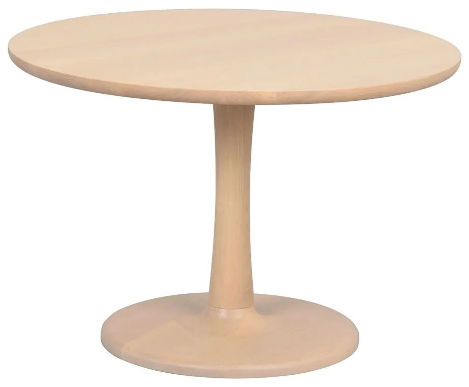 Natúr színű kerek dohányzóasztal tölgyfa dekorral 60x60 cm Hobart – Rowico