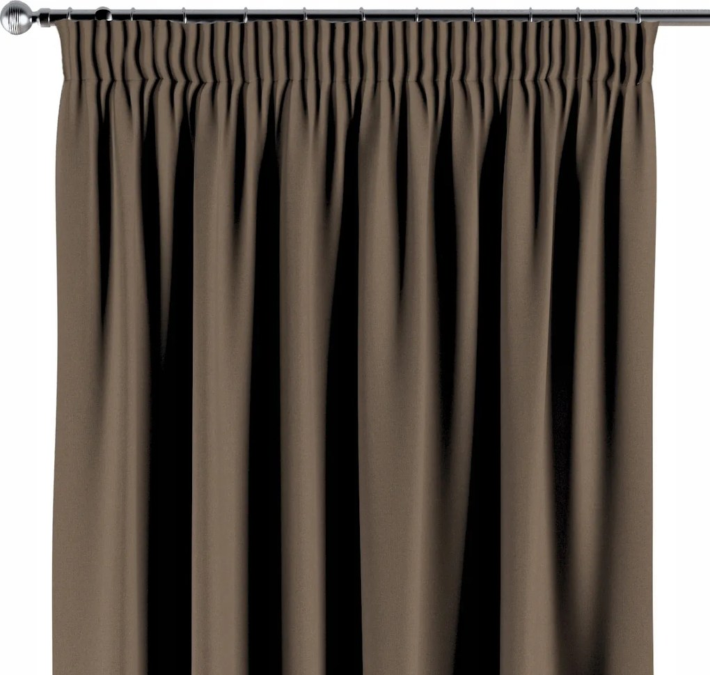 Függöny ráncoló szalaggal 1 db 130x260cm barna
