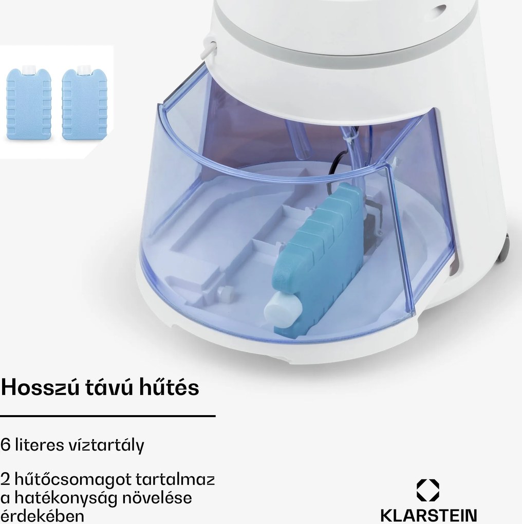 Klarstein Skyscraper Ice Smart, 4 az 1-ben, léghűtő és ventilátor, WiFi, 210m³/ó, távirányítóval