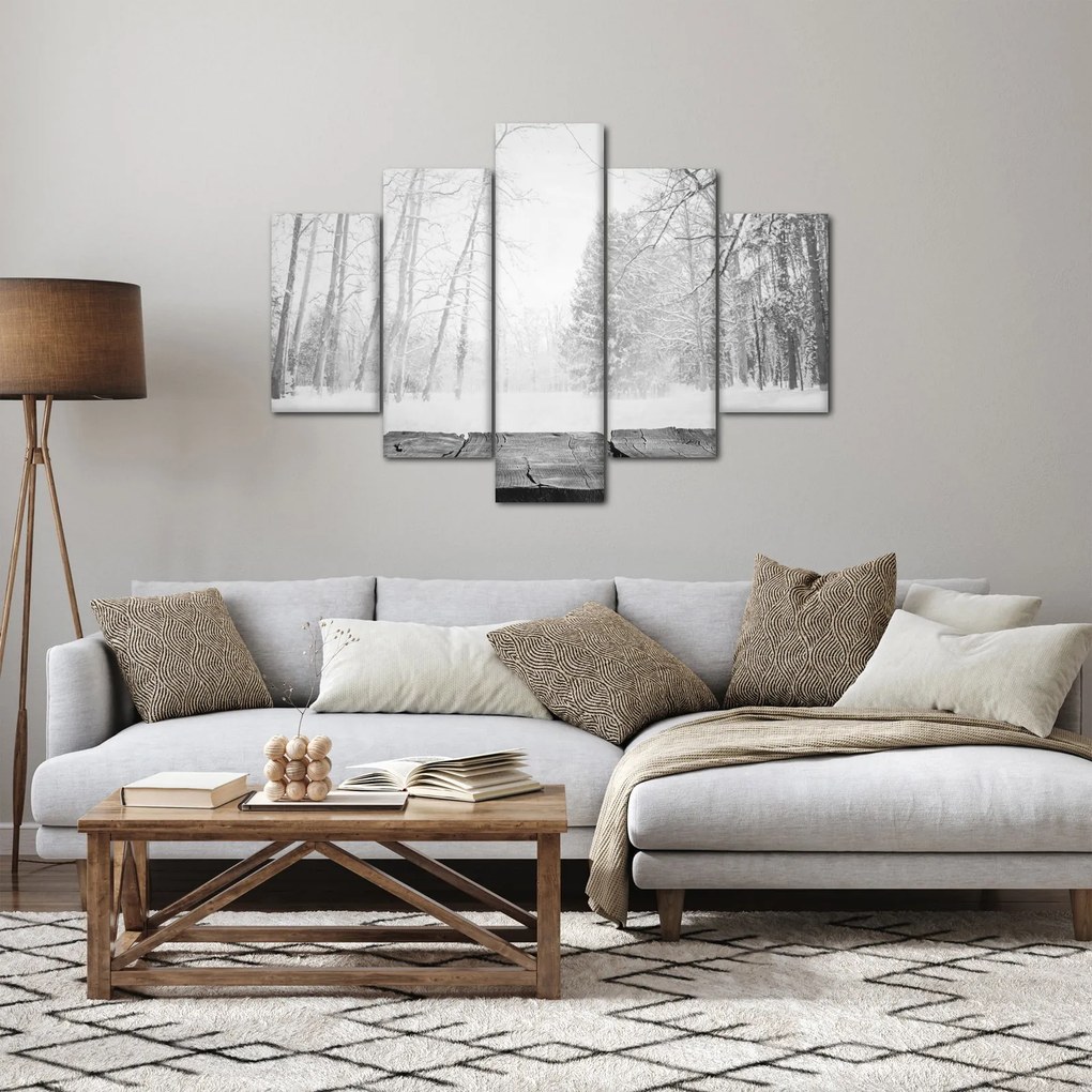 Kép - Fából készült móló télen (150x105 cm)