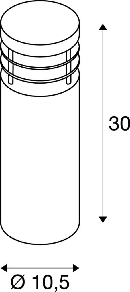 SLV 230063 VAP Modern Kültéri Állólámpa Rozsdamentes Acél E27 IP44