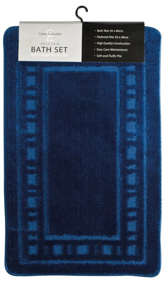 Kék fürdőszobai kilépő szett 2 db-os 80x50 cm Armoni - Catherine Lansfield