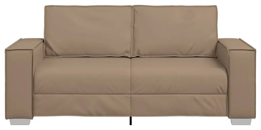 Kétfős kanapé, Cappuccino, 140 cm, Műbőr