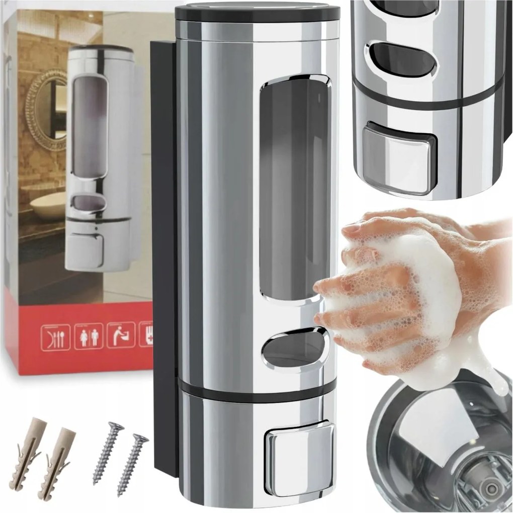 Fali Adagoló Króm Folyékony Szappan Mosogató Fürdőszoba