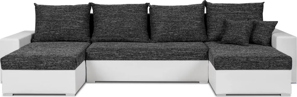 LEO-U Kinyitható kanapé Ezüst/fehér