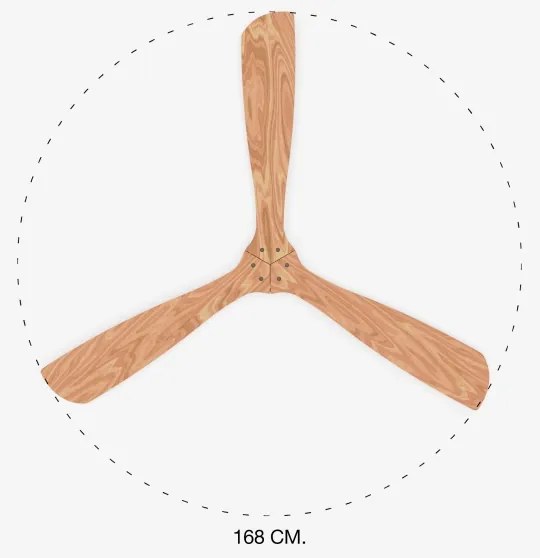FARO 33504DC - Mennyezeti ventilátor LANTAU XL fa/króm átm. 168 cm + távirányító
