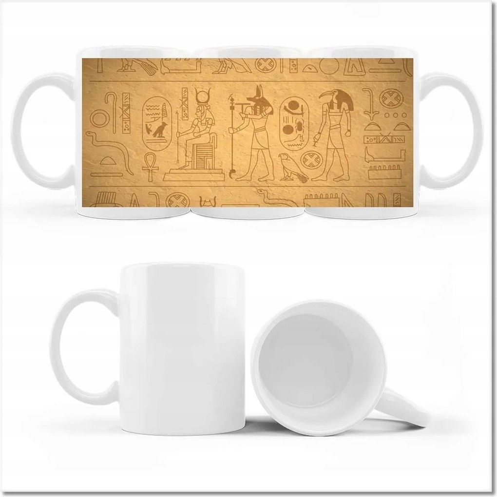 Egyiptomi hieroglifák fényképes bögre