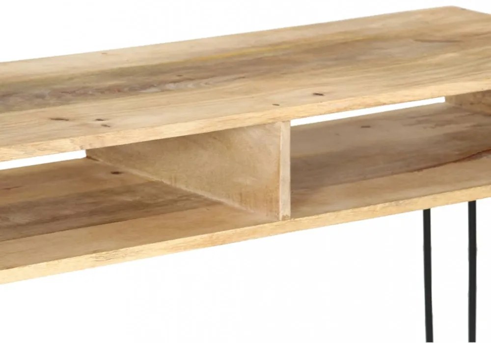 tömör mangófa konzolasztal 115 x 35 x 76 cm