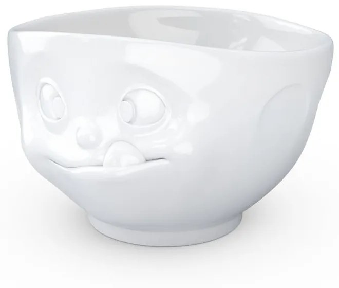 Fehér 'huncut' porcelántálka - 58products