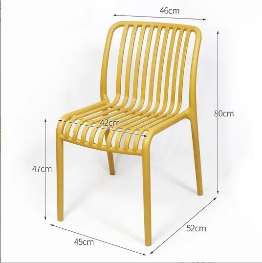 Műanyag szék TREGO, antracit színű