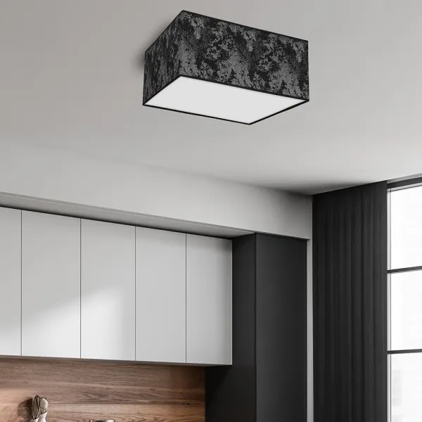 Mennyezeti lámpa SATINO 2xE27/60W/230V fekete/ezüst