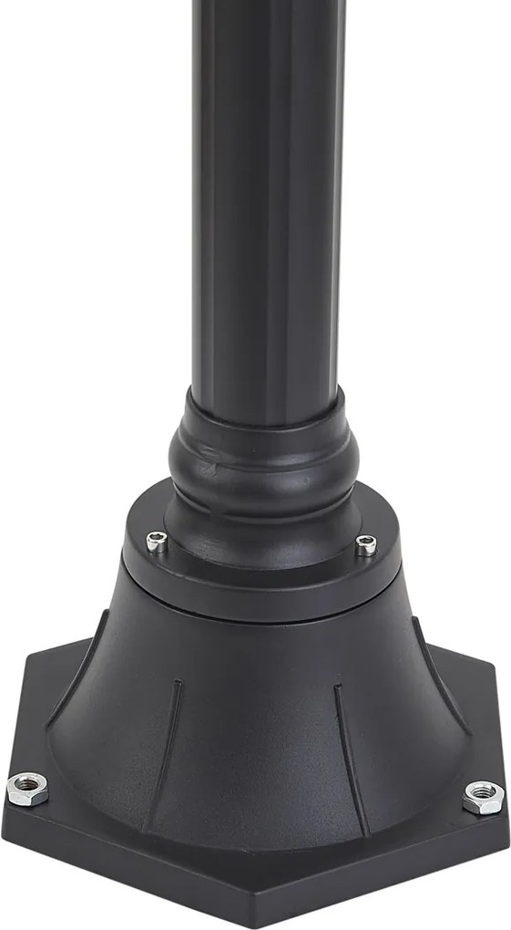 Klasszikus kültéri állólámpa fekete opálüveggel 140 cm IP44 - Champs