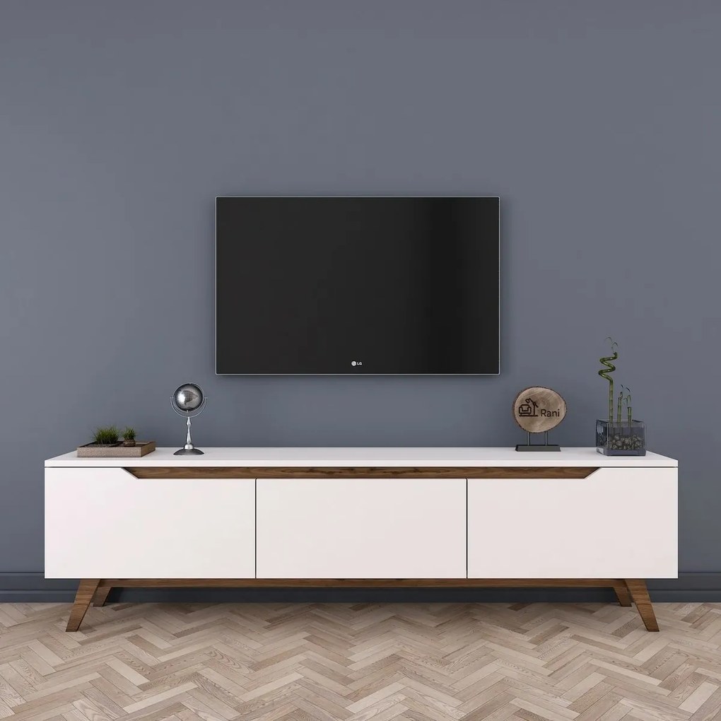 Dita White and Walnut TV-asztal