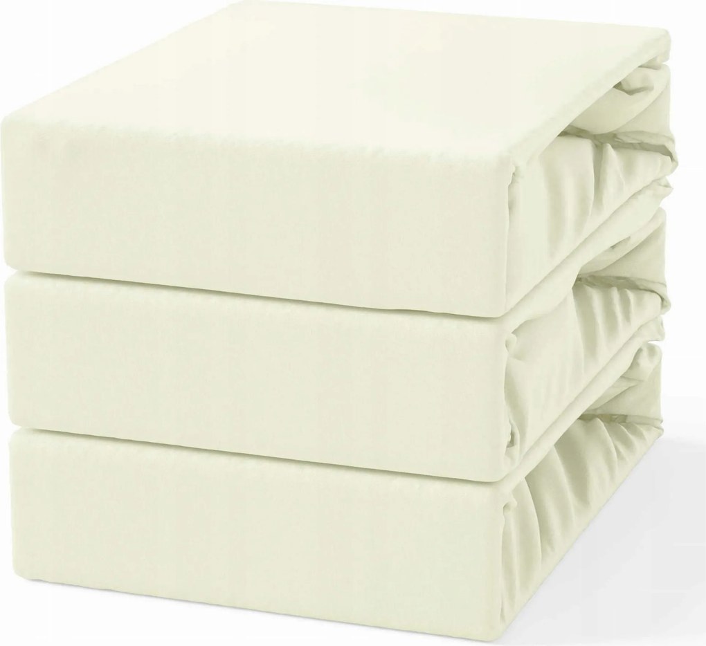 Pamut lepedő gumis 180x200 Ecru