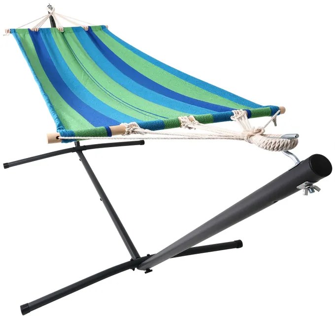 Deuba Hintaágy fém vázzal 200x80 cm - zöld