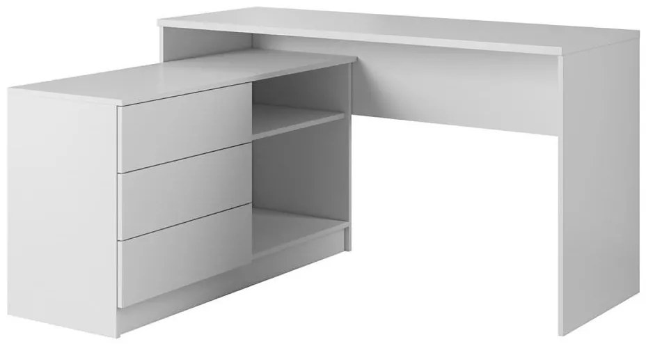 TUNGO íróasztal, fehér színű