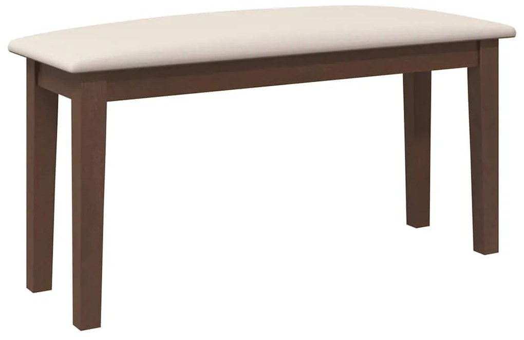 barna tömörfa gumiból pad 90 cm