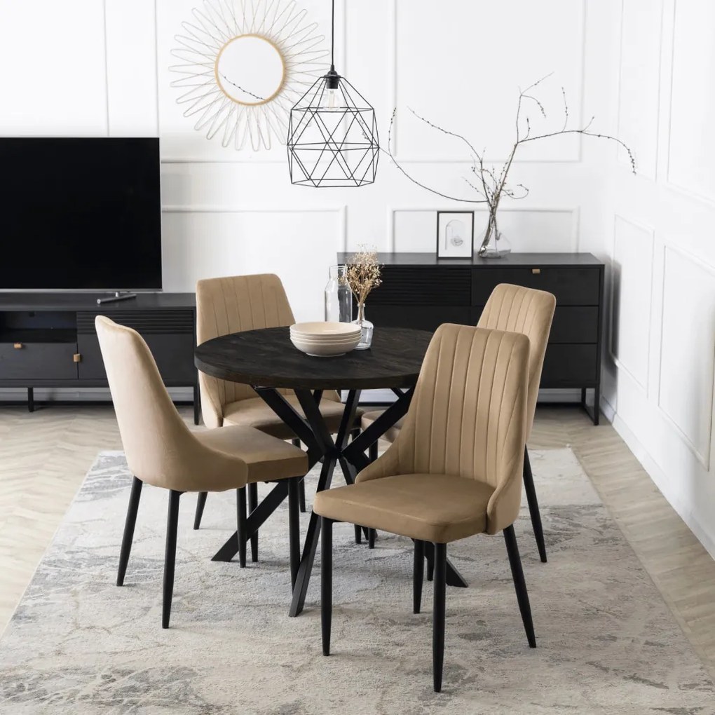 Stół LUGO Rozkładany 90-190 cm Czarny