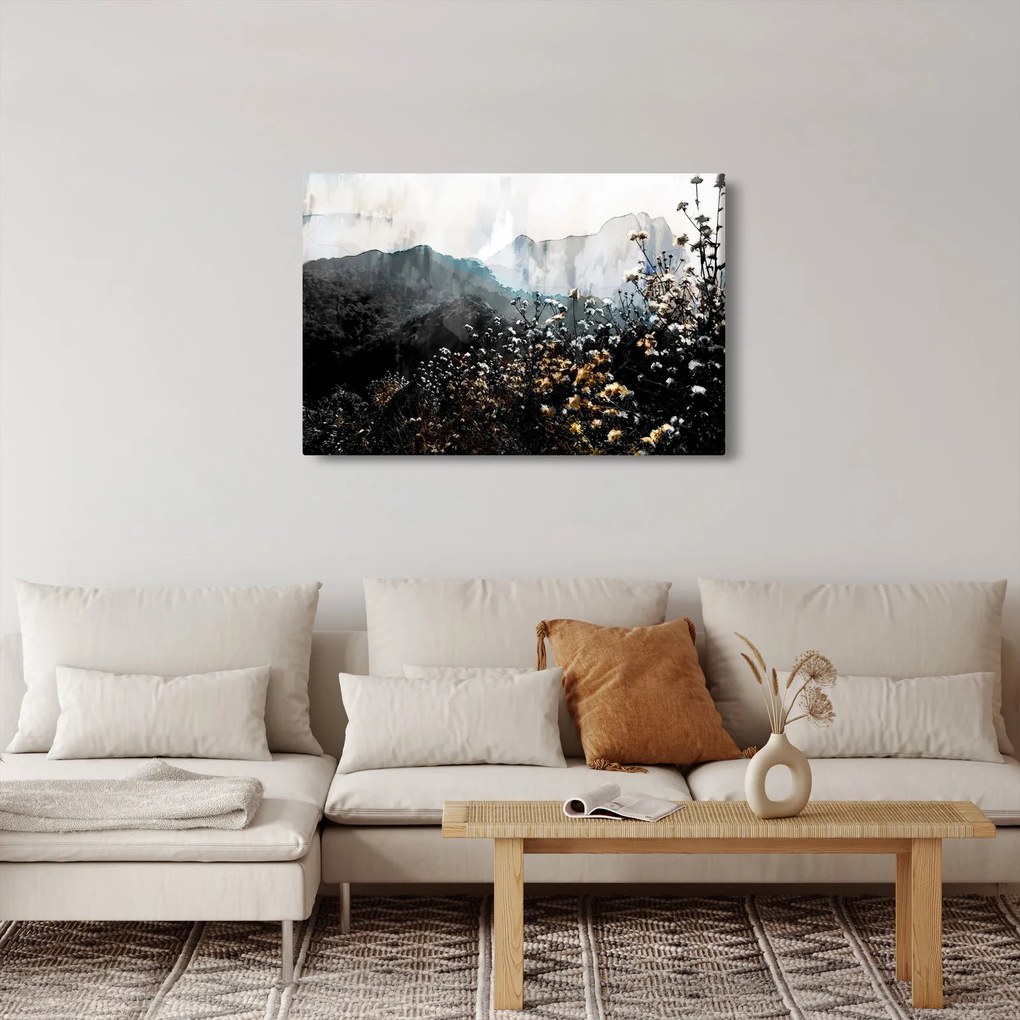 Kép - Vadvirágok illusztrációja (90x60 cm)