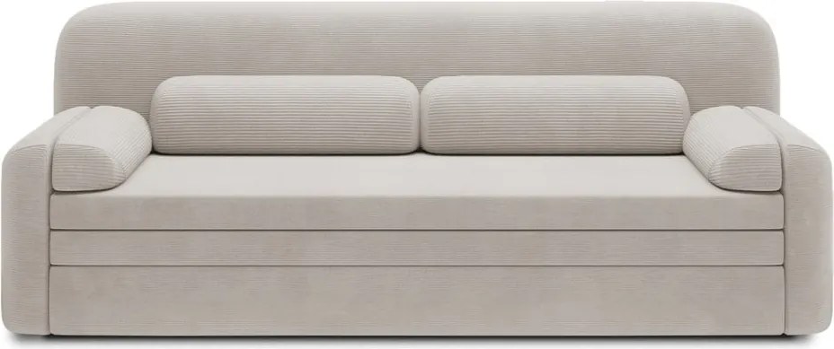 Bézs kordbársony kinyitható-tárolóhelyes kanapé 236 cm Elioss – ELTAP