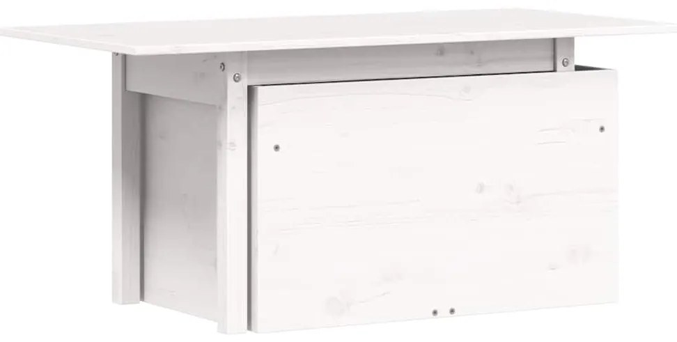 vidaXL fehér tömör fenyőfa kerti asztal 100 x 50 x 75 cm