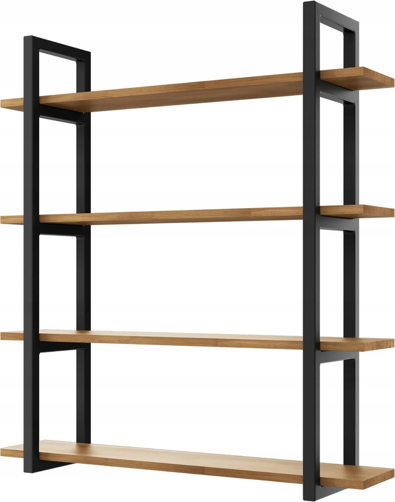 Polc industrial loft akasztós könyv tölgy D4 60 cm